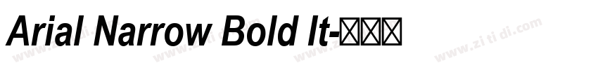 Arial Narrow Bold It字体转换